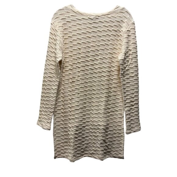 Anthropologie Ro & De Womens Textured Cream Long Sleeve Knit Top Size M - Picture 2 of 7